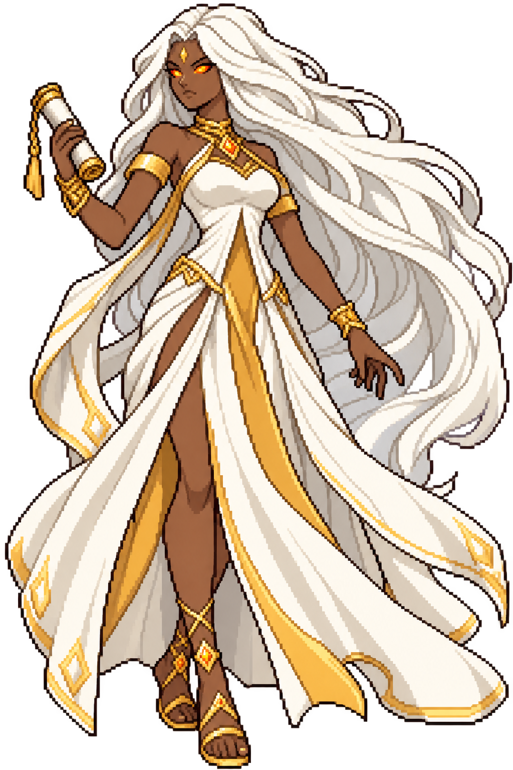 16-bit Jin holding a Scroll